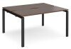 Dams Adapt Bench Desk Two Person Back To Back - 1400 x 1200mm - Walnut