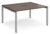 Dams Adapt Bench Desk Two Person Back To Back - 1400 x 1200mm - Walnut