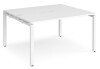 Dams Adapt Bench Desk Two Person Back To Back - 1400 x 1200mm - White