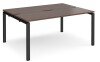 Dams Adapt Bench Desk Two Person Back To Back - 1600 x 1200mm - Walnut