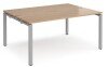 Dams Adapt Bench Desk Two Person Back To Back - 1600 x 1200mm - Beech