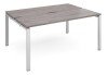 Dams Adapt Bench Desk Two Person Back To Back - 1600 x 1200mm - Grey Oak