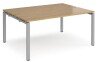Dams Adapt Bench Desk Two Person Back To Back - 1600 x 1200mm - Oak