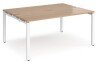 Dams Adapt Bench Desk Two Person Back To Back - 1600 x 1200mm - Beech