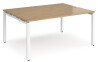 Dams Adapt Bench Desk Two Person Back To Back - 1600 x 1200mm - Oak