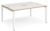 Dams Adapt Bench Desk Two Person Back To Back - 1600 x 1200mm - White/Oak