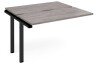 Dams Adapt Bench Desk Two Person Extension - 1200 x 1200mm - Grey Oak