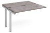 Dams Adapt Bench Desk Two Person Extension - 1200 x 1200mm - Grey Oak