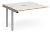 Dams Adapt Bench Desk Two Person Extension - 1200 x 1200mm - White/Oak