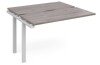 Dams Adapt Bench Desk Two Person Extension - 1200 x 1200mm - Grey Oak