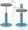 Leitz Active Sit Stand Swivel Stool Cool Blue