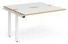 Dams Adapt Bench Desk Two Person Extension - 1200 x 1200mm - White/Oak