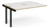 Dams Adapt Bench Desk Two Person Extension - 1400 x 1200mm - White/Oak