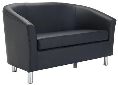 TC Tub Sofa with Metal Feet - Black