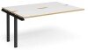 Dams Adapt Bench Desk Two Person Extension - 1600 x 1200mm - White/Oak