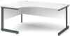 Dams Contract 25 Corner Desk with Single Cantilever Legs - 1600 x 1200mm - White