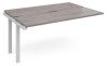 Dams Adapt Bench Desk Two Person Extension - 1600 x 1200mm - Grey Oak