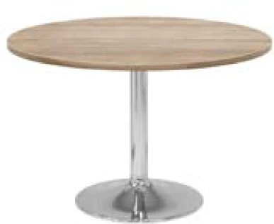 Elite Circular Chrome Trumpet Base Meeting Table - 1000 x 725mm