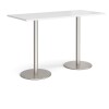 Dams Monza Rectangular Poseur Table - White