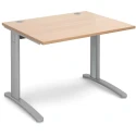 Dams TR10 Rectangular Desk with Cable Managed Legs - 1000mm x 800mm