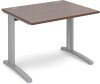 Dams TR10 Rectangular Desk with Cable Managed Legs - 1000mm x 800mm - Walnut