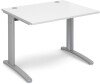 Dams TR10 Rectangular Desk with Cable Managed Legs - 1000mm x 800mm - White