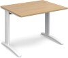 Dams TR10 Rectangular Desk with Cable Managed Legs - 1000mm x 800mm - Oak