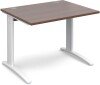 Dams TR10 Rectangular Desk with Cable Managed Legs - 1000mm x 800mm - Walnut