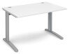 Dams TR10 Rectangular Desk with Cable Managed Legs - 1200mm x 800mm - White