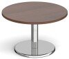 Dams Pisa Round Coffee Table With Round Base 800mm Diameter - Walnut
