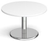 Dams Pisa Round Coffee Table With Round Base 800mm Diameter - White