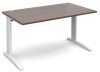 Dams TR10 Rectangular Desk with Cable Managed Legs - 1400mm x 800mm - Walnut