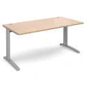 Dams TR10 Rectangular Desk with Cable Managed Legs - 1600mm x 800mm