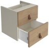 Dams Storage Unit Insert - Drawers with Leather Pull Handles - Kendal Oak