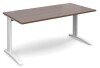 Dams TR10 Rectangular Desk with Cable Managed Legs - 1600mm x 800mm - Walnut
