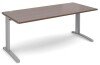 Dams TR10 Rectangular Desk with Cable Managed Legs - 1800mm x 800mm - Walnut