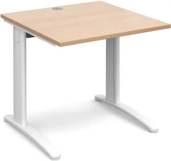 Dams TR10 Rectangular Desk with Cable Managed Legs - 800mm x 800mm - Beech