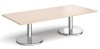 Dams Pisa Rectangular Coffee Table With Round Bases 1800 x 800mm - Maple