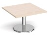 Dams Pisa Square Coffee Table With Round Base 800mm - Maple