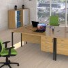 Dams Maestro 25 Rectangular Desk with Straight Legs and 3 Drawer Fixed Pedestal - 1600 x 800mm