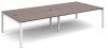 Dams Connex Double Back To Back Bench Desk 3200 x 1600mm - Walnut