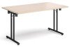 Dams Rectangular Folding Table - 1400 x 800mm - Maple