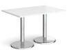 Dams Pisa Rectangular Dining Table 1200 x 800mm - White