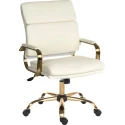 Teknik Vintage Style Executive Chair - White
