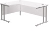 TC Twin Leg Corner Desk 1600 x 1200mm - White