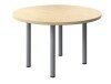 TC One Fraction Plus Circular Meeting Table - 1200 x 730mm - Maple (8-10 Week lead time)