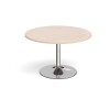 Dams Chrome Trumpet Base Circular Boardroom Table 1200mm - Maple