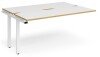 Dams Adapt Bench Desk Two Person Extension - 1600 x 1200mm - White/Oak