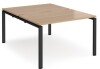 Dams Adapt Bench Desk Two Person Back To Back - 1200 x 1600mm - Beech