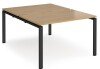 Dams Adapt Bench Desk Two Person Back To Back - 1200 x 1600mm - Oak